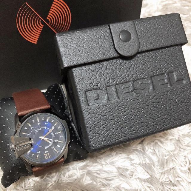 新品!!◆DIESEL/ディーゼル◆マスターチーフMASTER CHIEF★DZ1618*ブルー×牛革ベルト < ブランド  新品!!◆DIESEL/ディーゼル◆マスターチーフMASTER CHIEF★DZ1618*ブルー×牛革ベルト < ブランドの