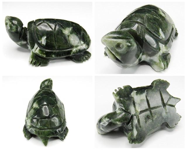 旅人の御守り天然石蛇紋岩サーペンティン亀手彫り縁起物オフィス置物濃い目 < インテリア/ライフ  旅人の御守り天然石蛇紋岩サーペンティン亀手彫り縁起物オフィス置物濃い目 < インテリア/ライフの