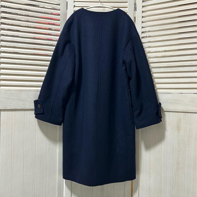 美品 le.coeur blanc ルクールブラン ノーカラーウールコート 38 < ブランド 美品 le.coeur blanc ルクールブラン ノーカラーウールコート 38 < ブランドの