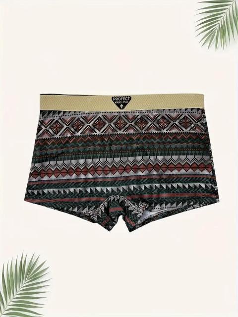 超お買い得1490円★3枚セット 女性用ミッドライズボクサーブリーフ エスニックプリント 超伸縮 USAサイズM(日本サイズL) < 女性ファッション 超お買い得1490円★3枚セット 女性用ミッドライズボクサーブリーフ エスニックプリント 超伸縮 USAサイズM(日本サイズL) < 女性ファッションの