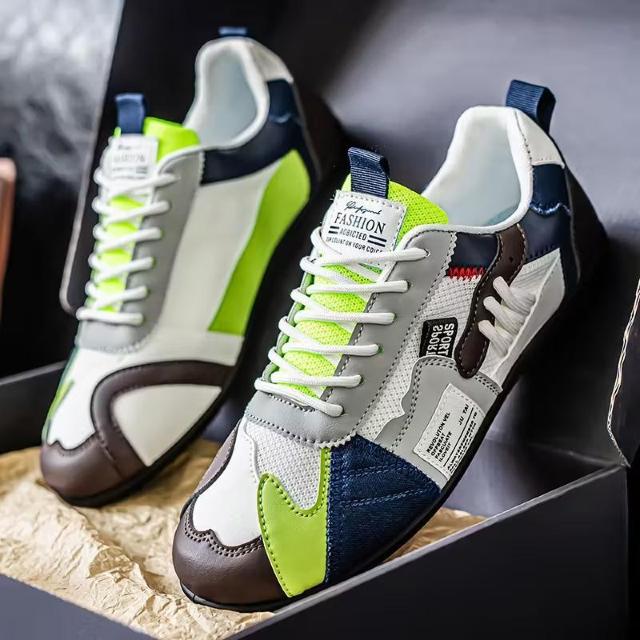 超お買い得2690円★軽量スニーカー メンズ 軽量通気性スニーカー | オールシーズン対応 26.5cm グリーンオレンジ < 男性ファッション 超お買い得2690円★軽量スニーカー メンズ 軽量通気性スニーカー | オールシーズン対応 26.5cm グリーンオレンジ < 男性ファッションの