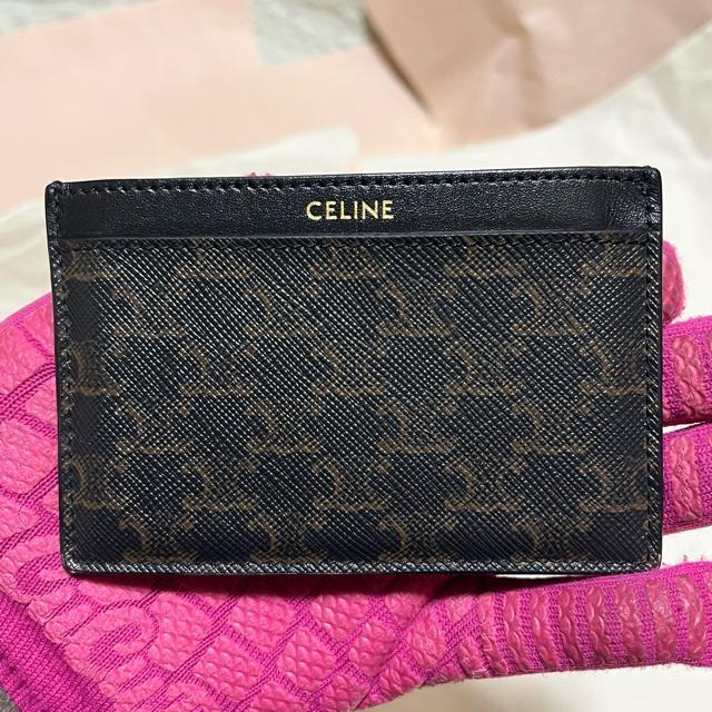 【希少】 CELINE セリーヌ カードケース ブラックマカダム レザー 正規品 トリオンフ ロゴ 名刺入れ パスケース < ブランド 【希少】 CELINE セリーヌ カードケース ブラックマカダム レザー 正規品 トリオンフ ロゴ 名刺入れ パスケース < ブランドの