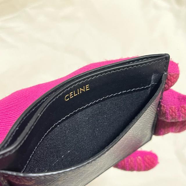 【希少】 CELINE セリーヌ カードケース ブラックマカダム レザー 正規品 トリオンフ ロゴ 名刺入れ パスケース < ブランド 【希少】 CELINE セリーヌ カードケース ブラックマカダム レザー 正規品 トリオンフ ロゴ 名刺入れ パスケース < ブランドの