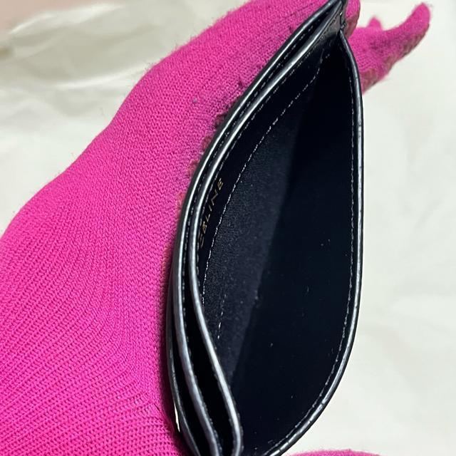 【希少】 CELINE セリーヌ カードケース ブラックマカダム レザー 正規品 トリオンフ ロゴ 名刺入れ パスケース < ブランド 【希少】 CELINE セリーヌ カードケース ブラックマカダム レザー 正規品 トリオンフ ロゴ 名刺入れ パスケース < ブランドの