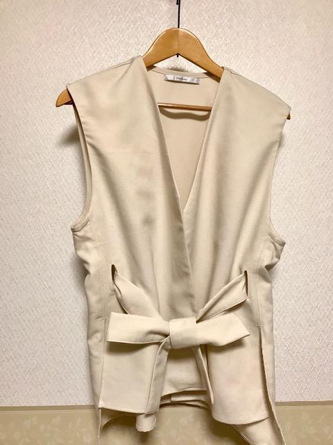 ウエストリボン ベスト ベージュ < 女性ファッション ウエストリボン ベスト ベージュ < 女性ファッションの