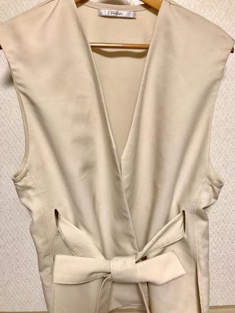 ウエストリボン ベスト ベージュ < 女性ファッション ウエストリボン ベスト ベージュ < 女性ファッションの