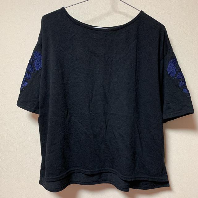 袖刺繍カットソー < 女性ファッション  袖刺繍カットソー  < 女性ファッションの