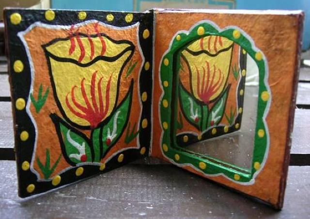 ☆即決☆ミティラアート ミラー*2* アジア雑貨 < インテリア/ライフ ☆即決☆ミティラアート ミラー*2* アジア雑貨 < インテリア/ライフの