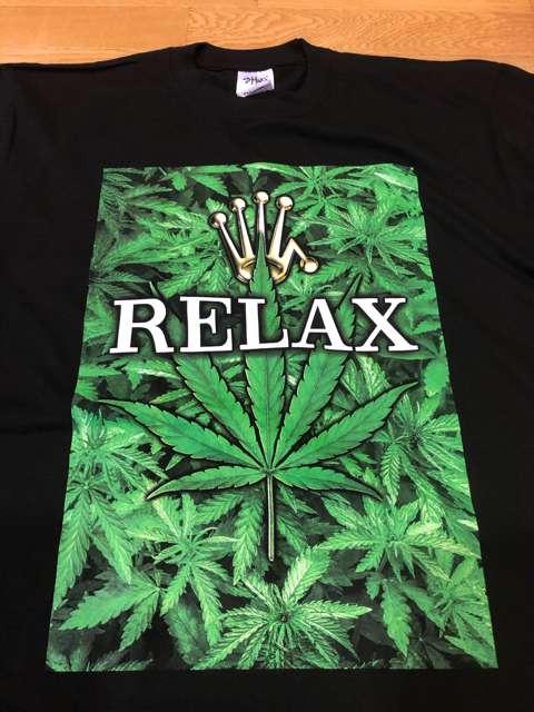 LA直輸入  RELAX  マリファナ  黒ブラック  size2XL 厚手 T2 < 男性ファッション  LA直輸入  RELAX  マリファナ  黒ブラック  size2XL 厚手 T2 < 男性ファッションの