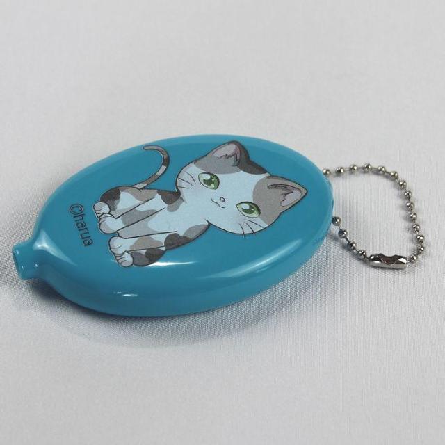 ★harua 猫ラバーコインケース 猫柄 青色 小銭入れ 財布 小物 < 女性ファッション  ★harua 猫ラバーコインケース 猫柄 青色 小銭入れ 財布 小物 < 女性ファッションの