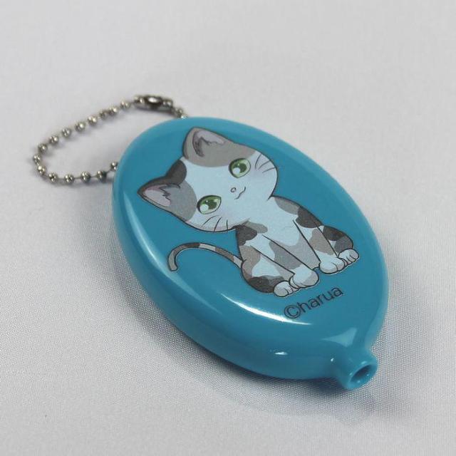 ★harua 猫ラバーコインケース 猫柄 青色 小銭入れ 財布 小物 < 女性ファッション  ★harua 猫ラバーコインケース 猫柄 青色 小銭入れ 財布 小物 < 女性ファッションの