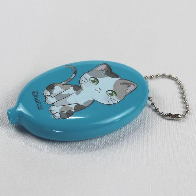 ★harua 猫ラバーコインケース 猫柄 青色 小銭入れ 財布 小物 < 女性ファッション  ★harua 猫ラバーコインケース 猫柄 青色 小銭入れ 財布 小物 < 女性ファッションの