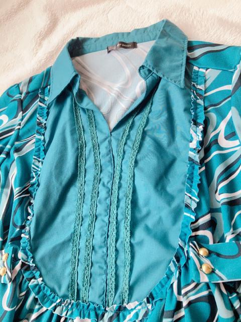 la scene privee クラシカル 半袖 プリント ワンピース M N2m < 女性ファッション  la scene privee クラシカル 半袖 プリント ワンピース M N2m < 女性ファッションの