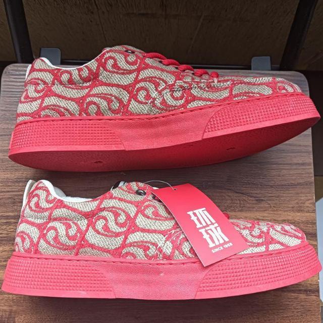 新品 26cm メンズ スニーカー レッド シューズ 靴 42 おしゃれ < 男性ファッション  新品 26cm メンズ スニーカー レッド シューズ 靴 42 おしゃれ < 男性ファッションの