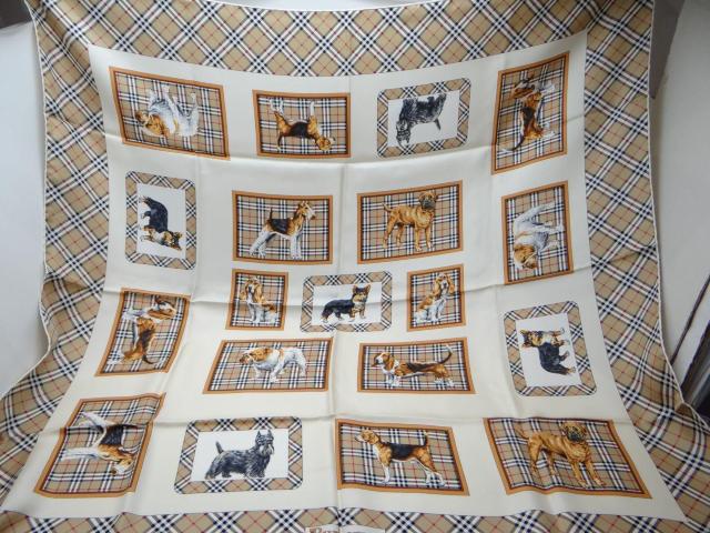 Burberrys バーバリー 犬 ドッグ シルク スカーフ ブラウン系<USED>【送料無料】 < ブランド Burberrys バーバリー 犬 ドッグ シルク スカーフ ブラウン系<USED>【送料無料】 < ブランドの