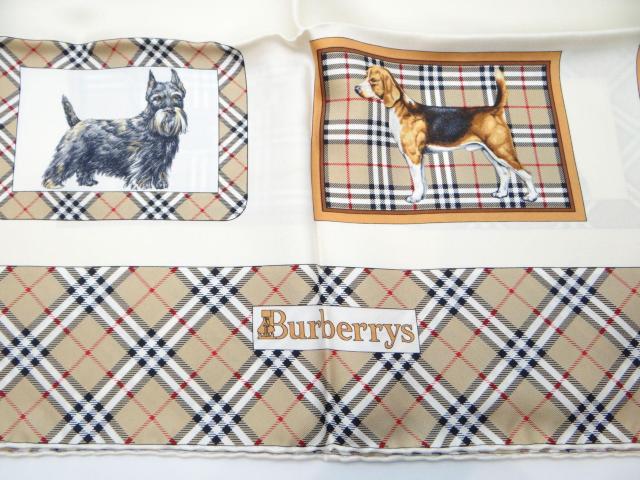 Burberrys バーバリー 犬 ドッグ シルク スカーフ ブラウン系<USED>【送料無料】 < ブランド Burberrys バーバリー 犬 ドッグ シルク スカーフ ブラウン系<USED>【送料無料】 < ブランドの