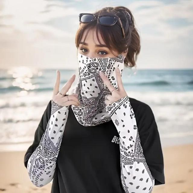 爆ヤス価格590円★2点セット 通気性 クーリング アームスリーブ ネックスカーフ 春夏用  レディース 黒 < 女性ファッション  爆ヤス価格590円★2点セット 通気性 クーリング アームスリーブ ネックスカーフ 春夏用  レディース 黒 < 女性ファッションの