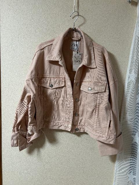 新品タグ付きZARA★ベビーピンクゆったりコットンGジャン < ブランド  新品タグ付きZARA★ベビーピンクゆったりコットンGジャン < ブランドの
