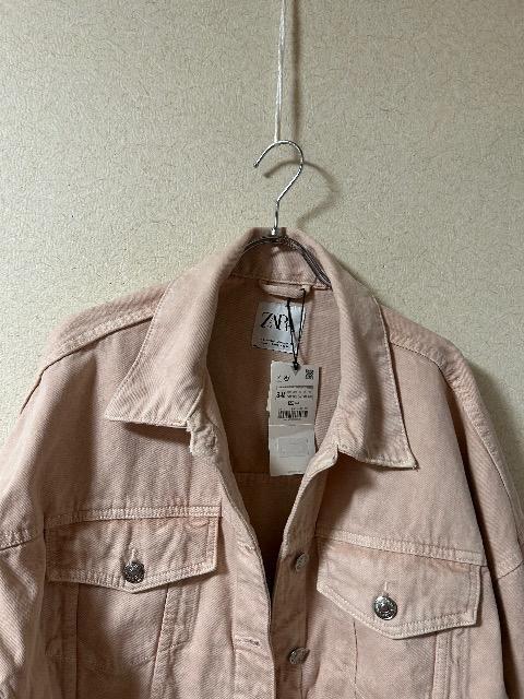 新品タグ付きZARA★ベビーピンクゆったりコットンGジャン < ブランド  新品タグ付きZARA★ベビーピンクゆったりコットンGジャン < ブランドの