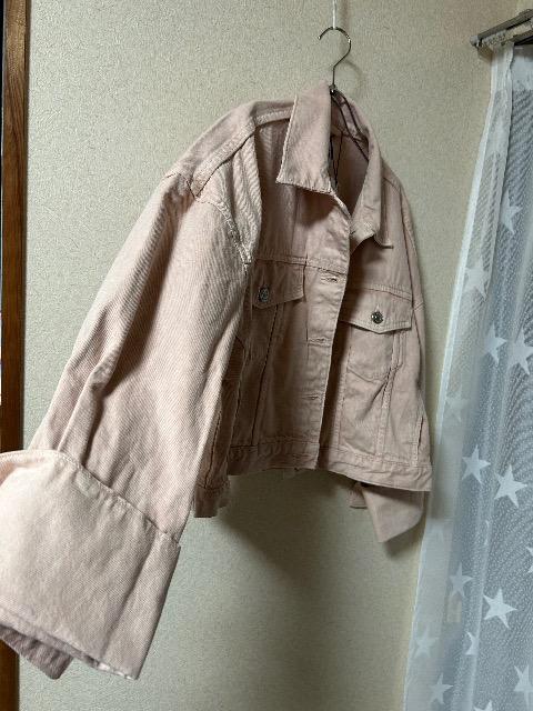 新品タグ付きZARA★ベビーピンクゆったりコットンGジャン < ブランド  新品タグ付きZARA★ベビーピンクゆったりコットンGジャン < ブランドの