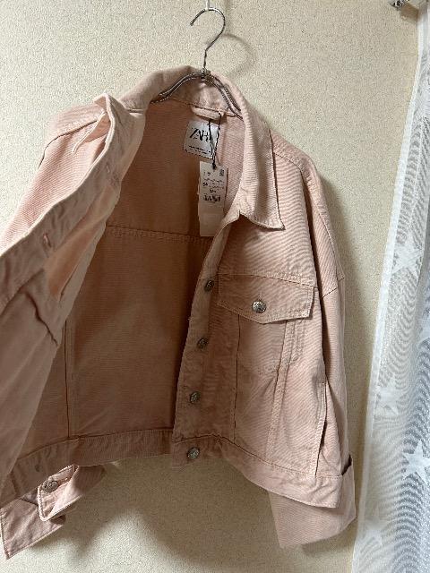 新品タグ付きZARA★ベビーピンクゆったりコットンGジャン < ブランド  新品タグ付きZARA★ベビーピンクゆったりコットンGジャン < ブランドの