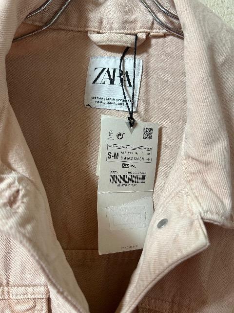 新品タグ付きZARA★ベビーピンクゆったりコットンGジャン < ブランド  新品タグ付きZARA★ベビーピンクゆったりコットンGジャン < ブランドの