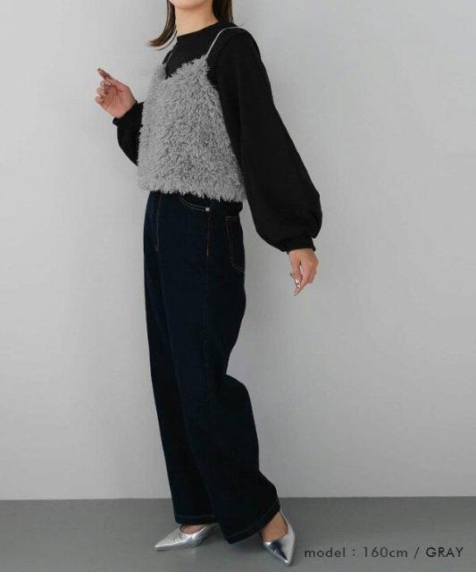 Re:EDITファーベスト★ライトグレーのプードルベスト♪オマケ付き! < 女性ファッション Re:EDITファーベスト★ライトグレーのプードルベスト♪オマケ付き! < 女性ファッションの