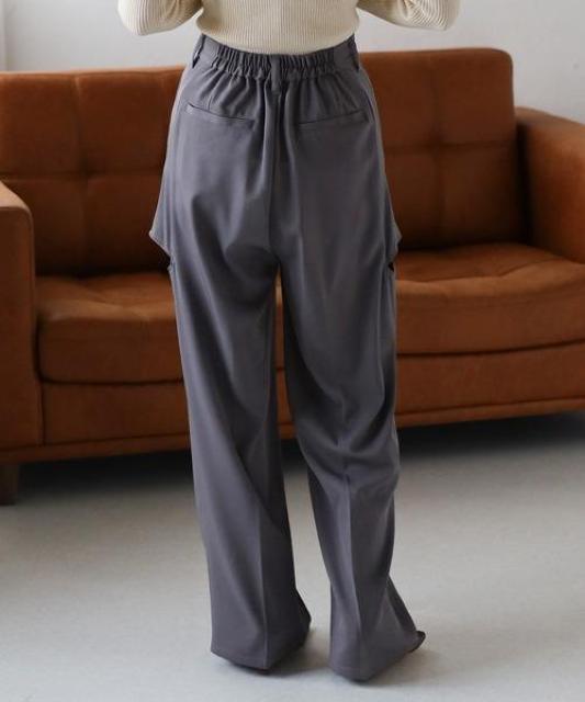 Bonjour Saganツイルサイドカットパンツ < 女性ファッション Bonjour Saganツイルサイドカットパンツ < 女性ファッションの