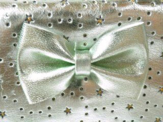 《New》リボン付★スター(星)キラメタ*ポーチ<グリーン> < 女性ファッション 《New》リボン付★スター(星)キラメタ*ポーチ<グリーン> < 女性ファッションの