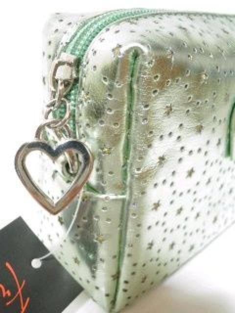 《New》リボン付★スター(星)キラメタ*ポーチ<グリーン> < 女性ファッション 《New》リボン付★スター(星)キラメタ*ポーチ<グリーン> < 女性ファッションの