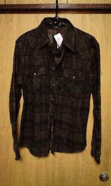 新品SHELLACシェラック 顔料コーティングチェックシャツジャケット 46 < ブランド  新品SHELLACシェラック 顔料コーティングチェックシャツジャケット 46 < ブランドの