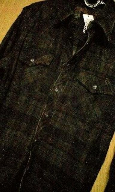 新品SHELLACシェラック 顔料コーティングチェックシャツジャケット 46 < ブランド  新品SHELLACシェラック 顔料コーティングチェックシャツジャケット 46 < ブランドの