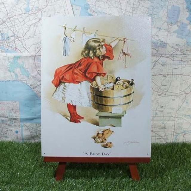 新品【ブリキ看板】Washing Girl/洗濯少女 -Maud Humphrey- < ホビー  新品【ブリキ看板】Washing Girl/洗濯少女 -Maud Humphrey-  < ホビーの