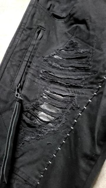 新品KMRiiケムリ スネーク&ゴートレザー Crush skinny Twill Pants 2 < ブランド  新品KMRiiケムリ スネーク&ゴートレザー Crush skinny Twill Pants 2 < ブランドの