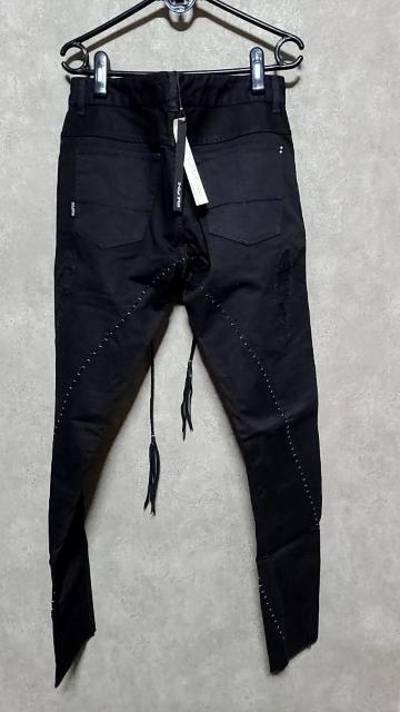 新品KMRiiケムリ スネーク&ゴートレザー Crush skinny Twill Pants 2 < ブランド  新品KMRiiケムリ スネーク&ゴートレザー Crush skinny Twill Pants 2 < ブランドの