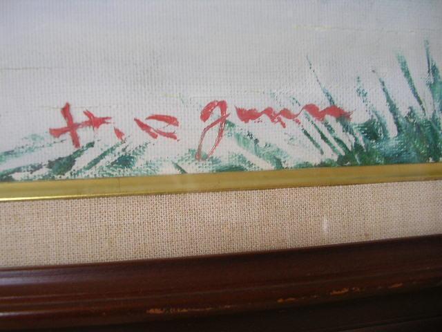 ☆〈真作〉 【小川久雄】 油絵 『東北地方の川辺』 F10号 直筆サイン 額装 絵画 風景画 油彩 肉筆 < ホビー ☆〈真作〉 【小川久雄】 油絵 『東北地方の川辺』 F10号 直筆サイン 額装 絵画 風景画 油彩 肉筆 < ホビーの