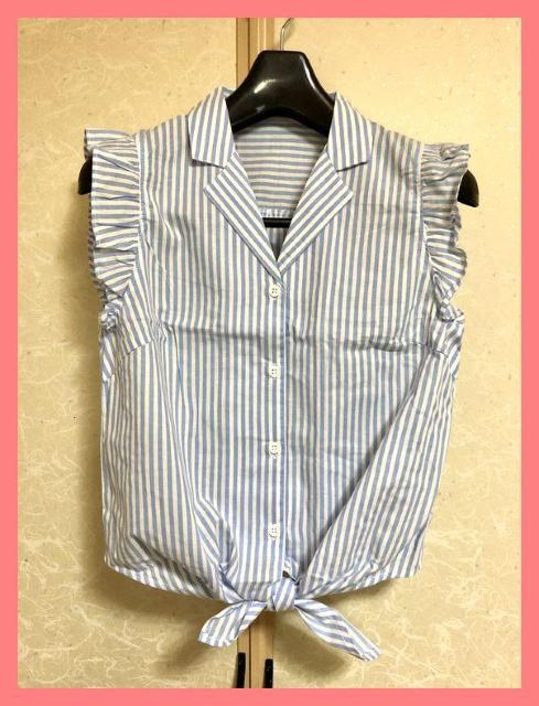 ☆イング☆新品☆ストライプフリル裾縛りノースリーブシャツ☆ < ブランド  ☆イング☆新品☆ストライプフリル裾縛りノースリーブシャツ☆  < ブランドの