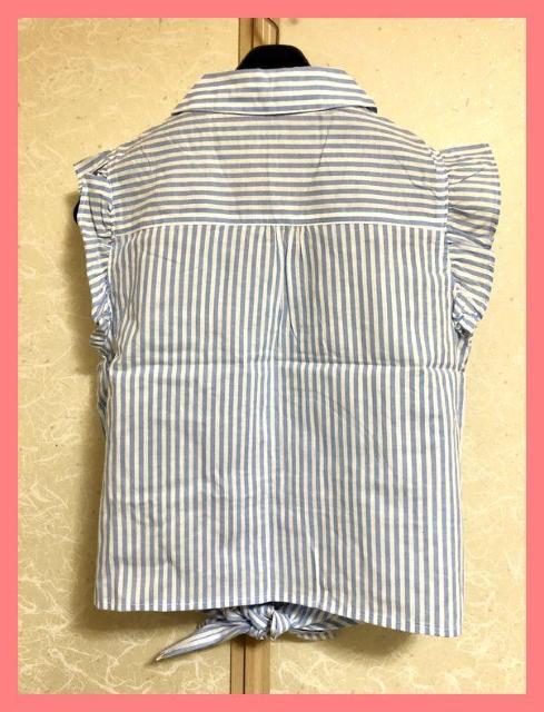 ☆イング☆新品☆ストライプフリル裾縛りノースリーブシャツ☆ < ブランド  ☆イング☆新品☆ストライプフリル裾縛りノースリーブシャツ☆ < ブランドの