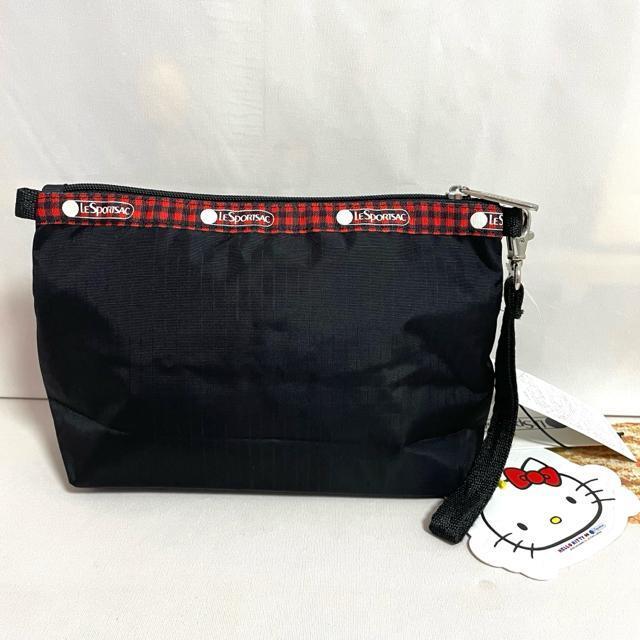 ★新品★LeSportsac レスポートサック ハローキティー 黒色 化粧ポーチ  2つ収納 ポーチ 7105 送料無料 < 女性ファッション  ★新品★LeSportsac レスポートサック ハローキティー 黒色 化粧ポーチ  2つ収納 ポーチ 7105 送料無料 < 女性ファッションの