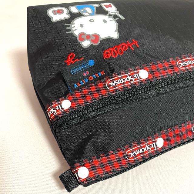★新品★LeSportsac レスポートサック ハローキティー 黒色 化粧ポーチ  2つ収納 ポーチ 7105 送料無料 < 女性ファッション  ★新品★LeSportsac レスポートサック ハローキティー 黒色 化粧ポーチ  2つ収納 ポーチ 7105 送料無料 < 女性ファッションの