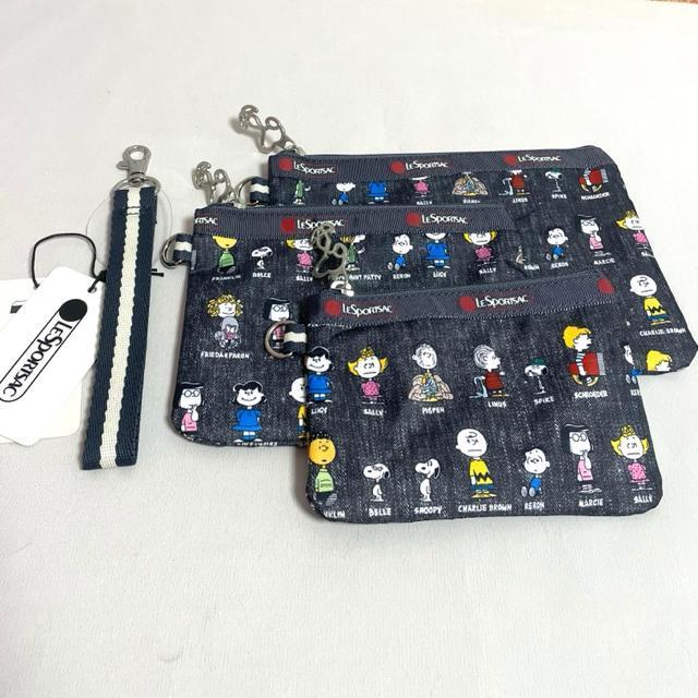 ★新品未使用★LeSportsac レスポートサック スヌーピ グレー 3連ポーチ コスメポーチ 3455 セット < 女性ファッション  ★新品未使用★LeSportsac レスポートサック スヌーピ グレー 3連ポーチ コスメポーチ 3455 セット < 女性ファッションの