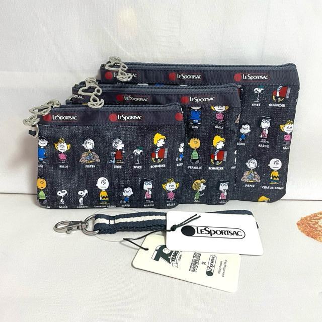 ★新品未使用★LeSportsac レスポートサック スヌーピ グレー 3連ポーチ コスメポーチ 3455 セット < 女性ファッション  ★新品未使用★LeSportsac レスポートサック スヌーピ グレー 3連ポーチ コスメポーチ 3455 セット < 女性ファッションの