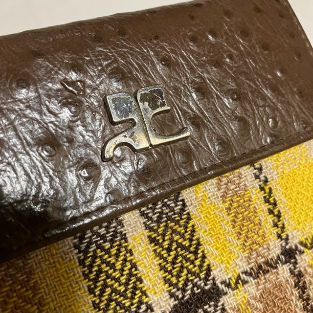 【Courreges / クレージュ】 オーストリッチ / レザー 三つ折り財布 < ブランド  【Courreges / クレージュ】 オーストリッチ / レザー 三つ折り財布 < ブランドの