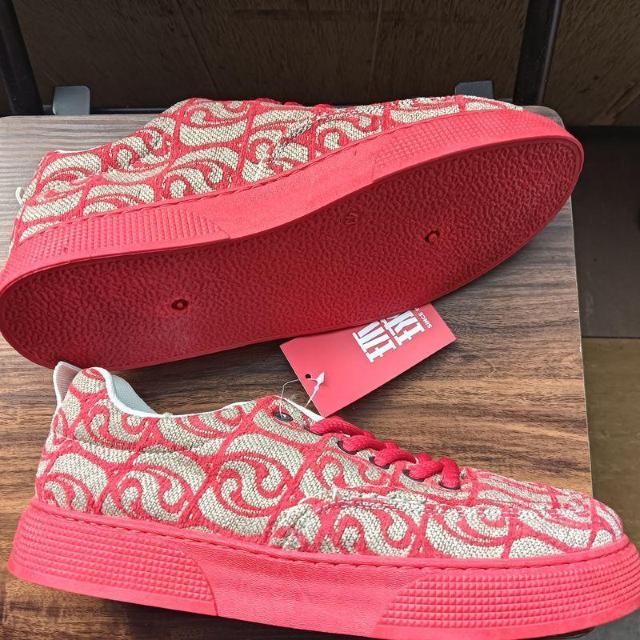 新品 26.5cm メンズ スニーカー レッド シューズ 靴 カジュアル < 男性ファッション  新品 26.5cm メンズ スニーカー レッド シューズ 靴 カジュアル < 男性ファッションの