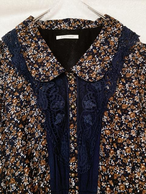 axes femme アクシーズ 花柄 半袖 クラシカル ワンピース M N2m < ブランド  axes femme アクシーズ 花柄 半袖 クラシカル ワンピース M N2m < ブランドの