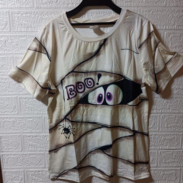 新品★メンズ★Boo! マミー(ミイラ)風デザイン半袖Tシャツ/М < 男性ファッション  新品★メンズ★Boo! マミー(ミイラ)風デザイン半袖Tシャツ/М  < 男性ファッションの