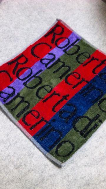 【美品】ロベルタ◆ロゴ入タオルハンカチ < ブランド  【美品】ロベルタ◆ロゴ入タオルハンカチ < ブランドの