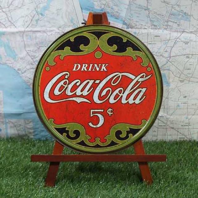 新品【ブリキ看板】Coca-Cola/コカ・コーラ 5¢ 丸型 < ホビー  新品【ブリキ看板】Coca-Cola/コカ・コーラ 5¢ 丸型  < ホビーの