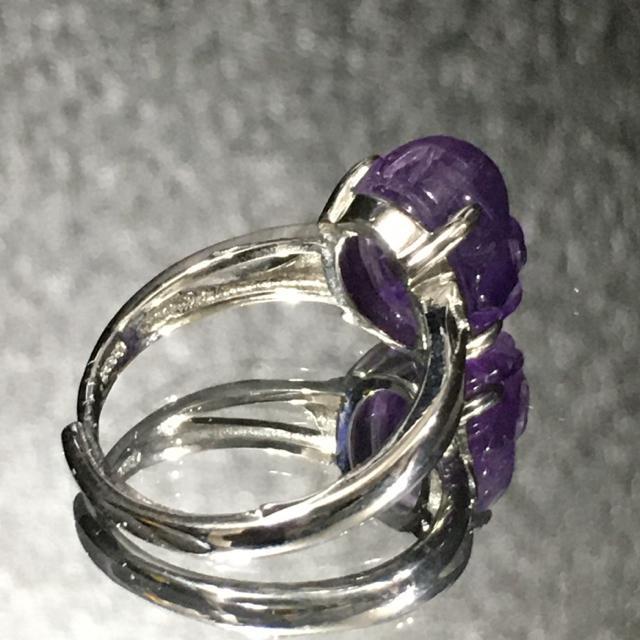 《No.R110》天然石貔貅アメジスト フリーサイズリング < 男性アクセサリー/時計  《No.R110》天然石貔貅アメジスト フリーサイズリング < 男性アクセサリー/時計の