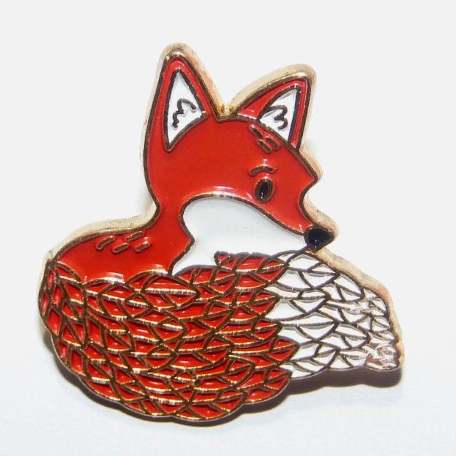 キツネ 狐 きつね ピンバッジ ピンズ ラペルピン ブローチ < 女性アクセサリー/時計 キツネ 狐 きつね ピンバッジ ピンズ ラペルピン ブローチ < 女性アクセサリー/時計の